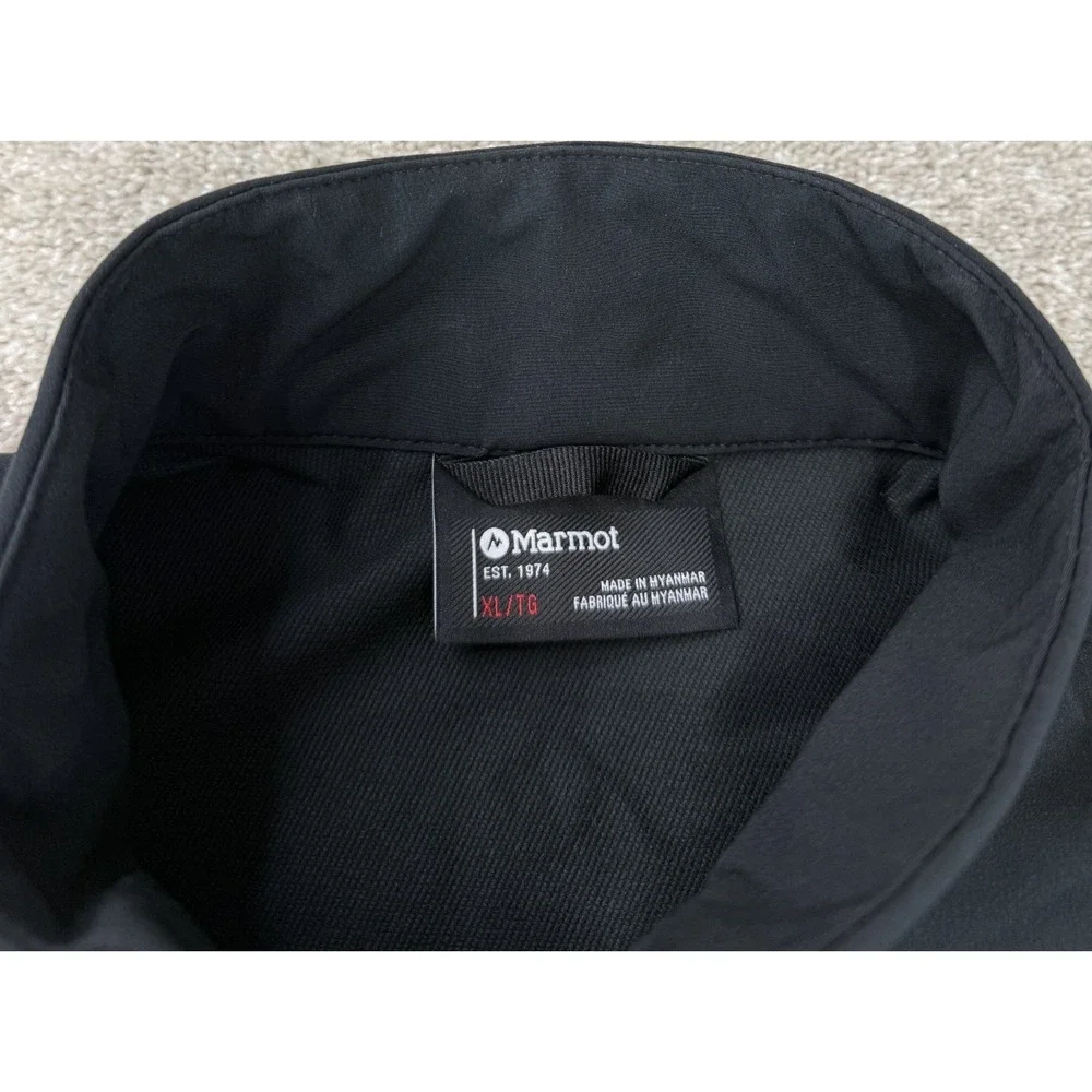 Marmot Tempo Full Zip Men's XL Softshell Hiking Active Running Vest Black Logo
